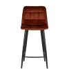 Wohnen Hocker|Stühle<Barstühle in Rost Braun Velours - Susa (2er Set)