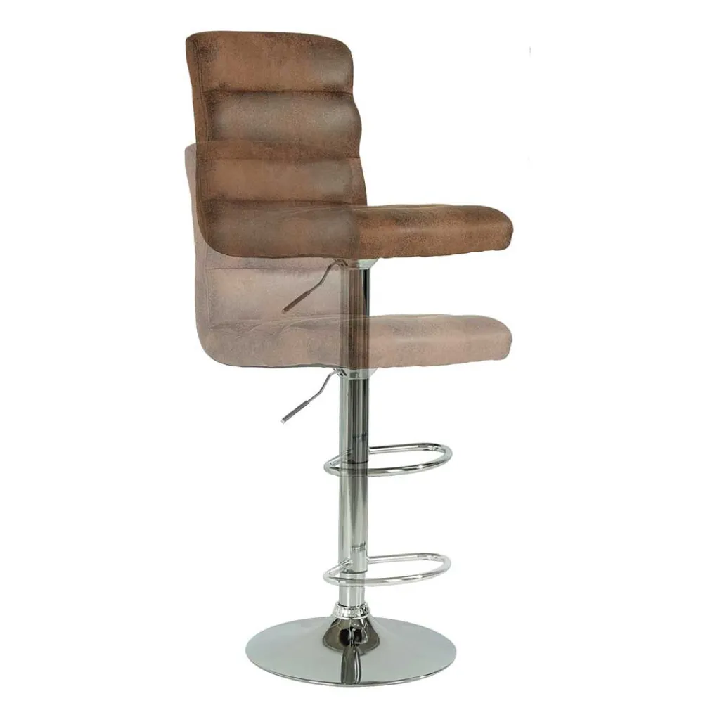 Wohnen Hocker<Barstühle in Vintage Braun - Emli (2er Set)