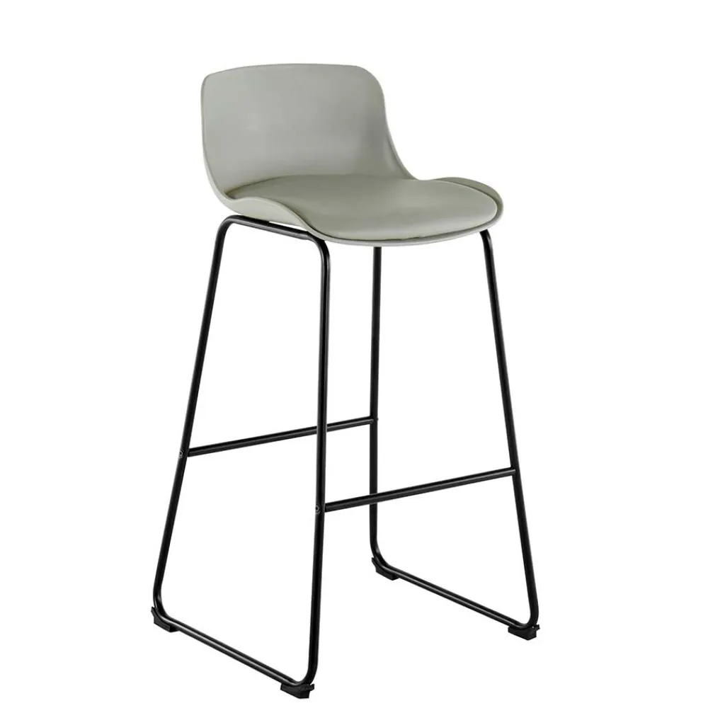 Wohnen Hocker<Barstuhl in Grau und Schwarz - Cavanna (2er Set)