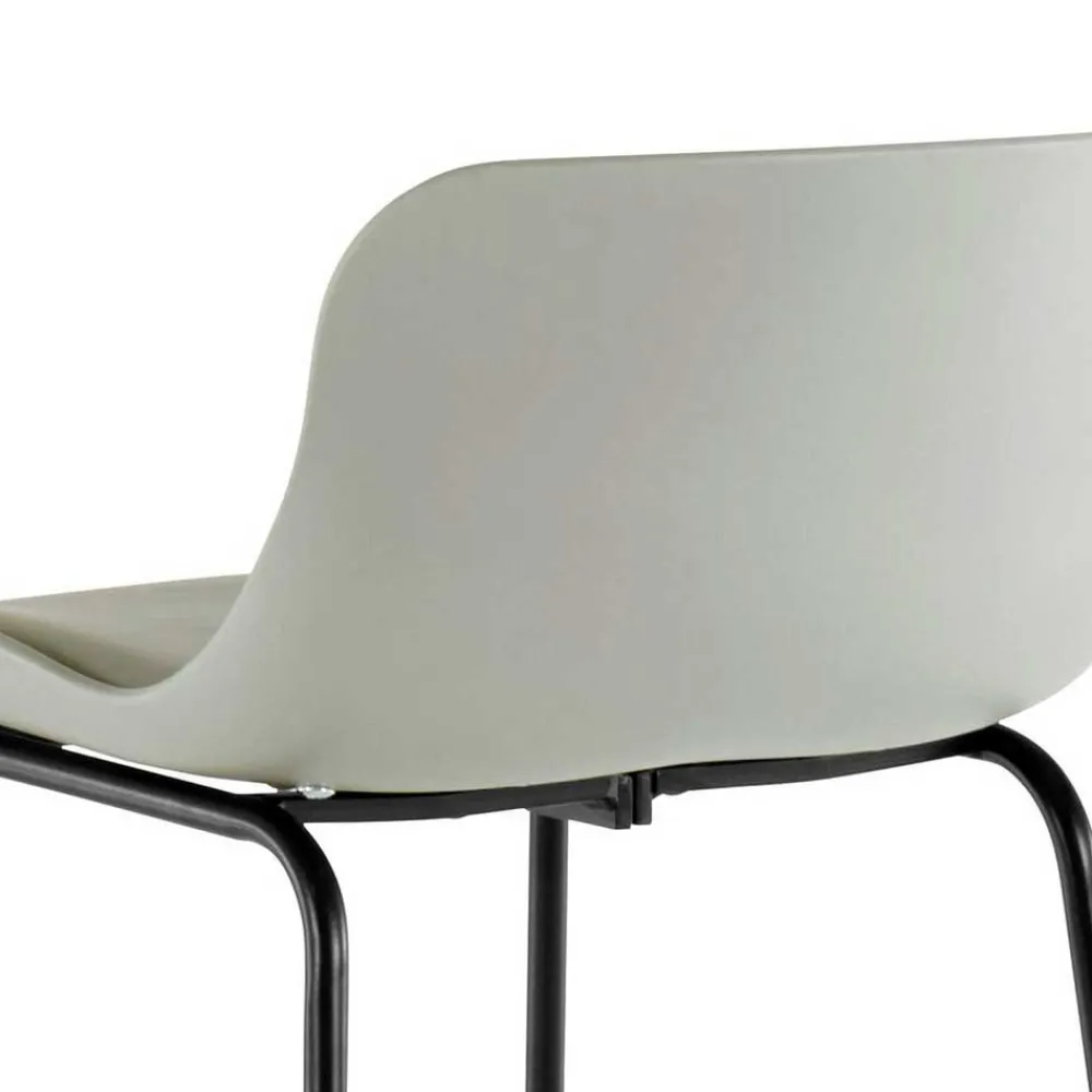 Wohnen Hocker<Barstuhl in Grau und Schwarz - Cavanna (2er Set)
