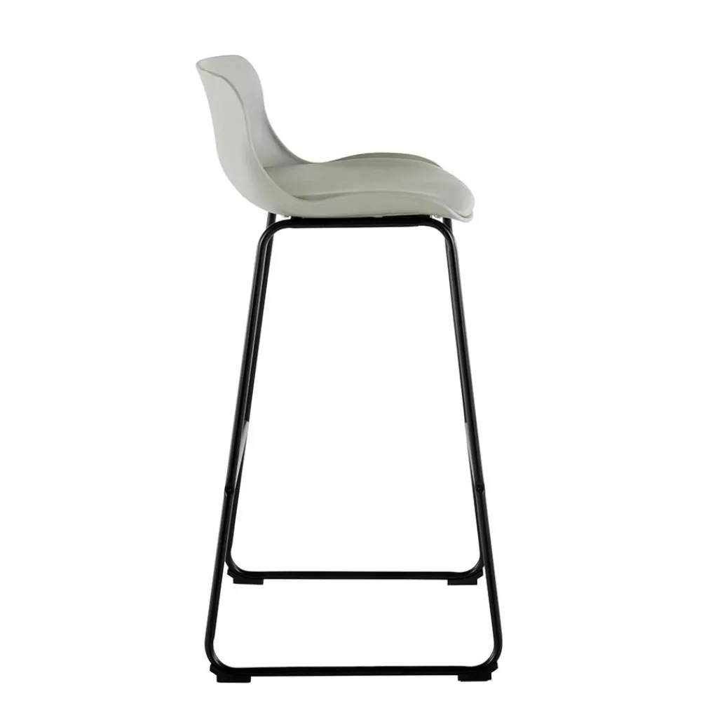 Wohnen Hocker<Barstuhl in Grau und Schwarz - Cavanna (2er Set)