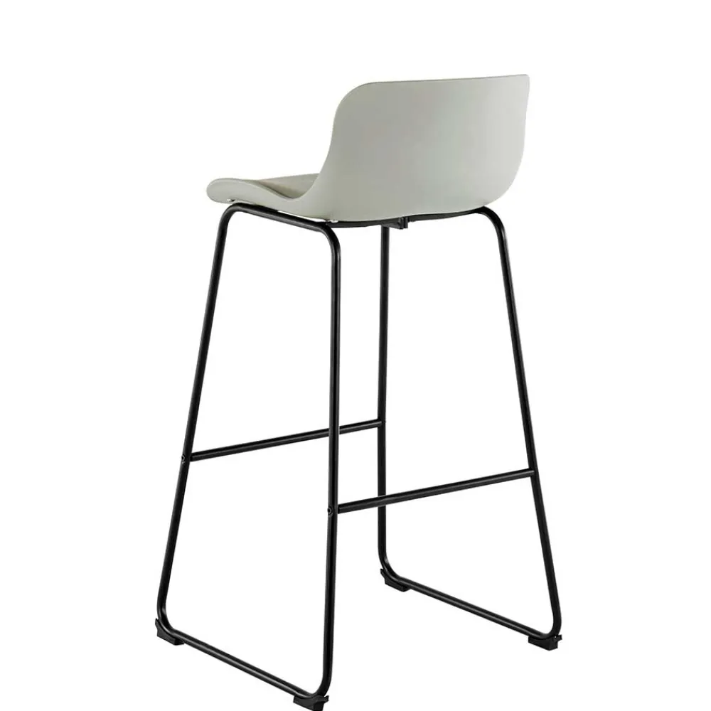 Wohnen Hocker<Barstuhl in Grau und Schwarz - Cavanna (2er Set)