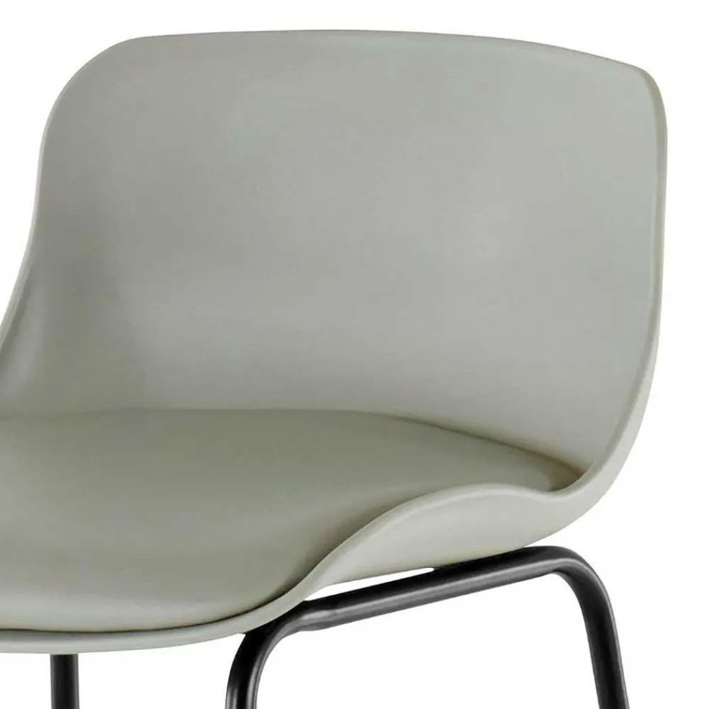Wohnen Hocker<Barstuhl in Grau und Schwarz - Cavanna (2er Set)