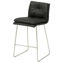 Wohnen Hocker<Barstuhl mit Kufengestell Edelstahl modern - Avila