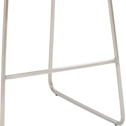 Wohnen Hocker<Barstuhl mit Kufengestell Edelstahl modern - Avila