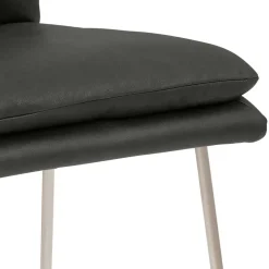 Wohnen Hocker<Barstuhl mit Kufengestell Edelstahl modern - Avila