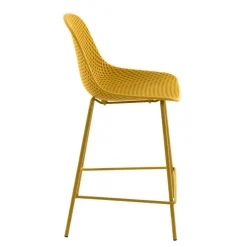 Wohnen Hocker<Barstuhl mit Sitzschale in Gelb - Ziarus (4er Set)