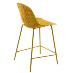 Wohnen Hocker<Barstuhl mit Sitzschale in Gelb - Ziarus (4er Set)