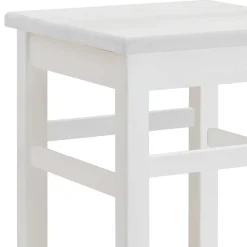 Wohnen Sitzgruppe<Bartisch und Barhocker in Weiß - Zanaris (dreiteilig)