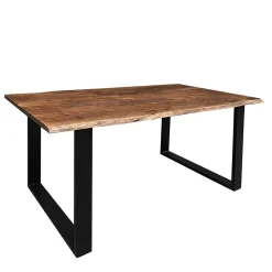 Wohnen Tische<Baumkante Designtisch aus Akazie in Nussbaumfarben - Ondeon