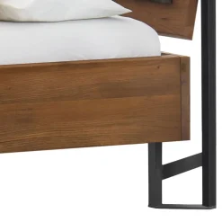 Wohnen Betten<Baumkante Wildeiche Bett mit Metall Himmel Gestell - Agadi