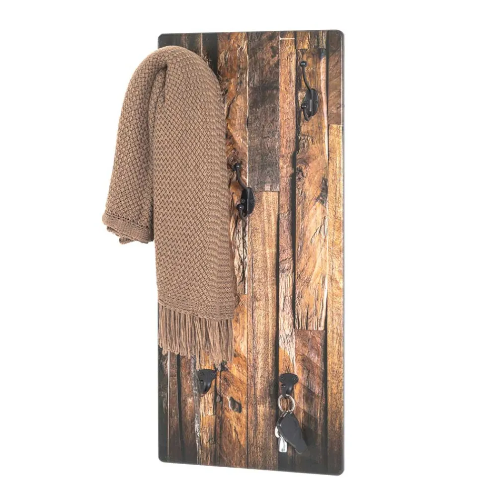 Wohnen Garderoben<Bedruckte Garderobe im Vintage Holz Dekor - Cuyano