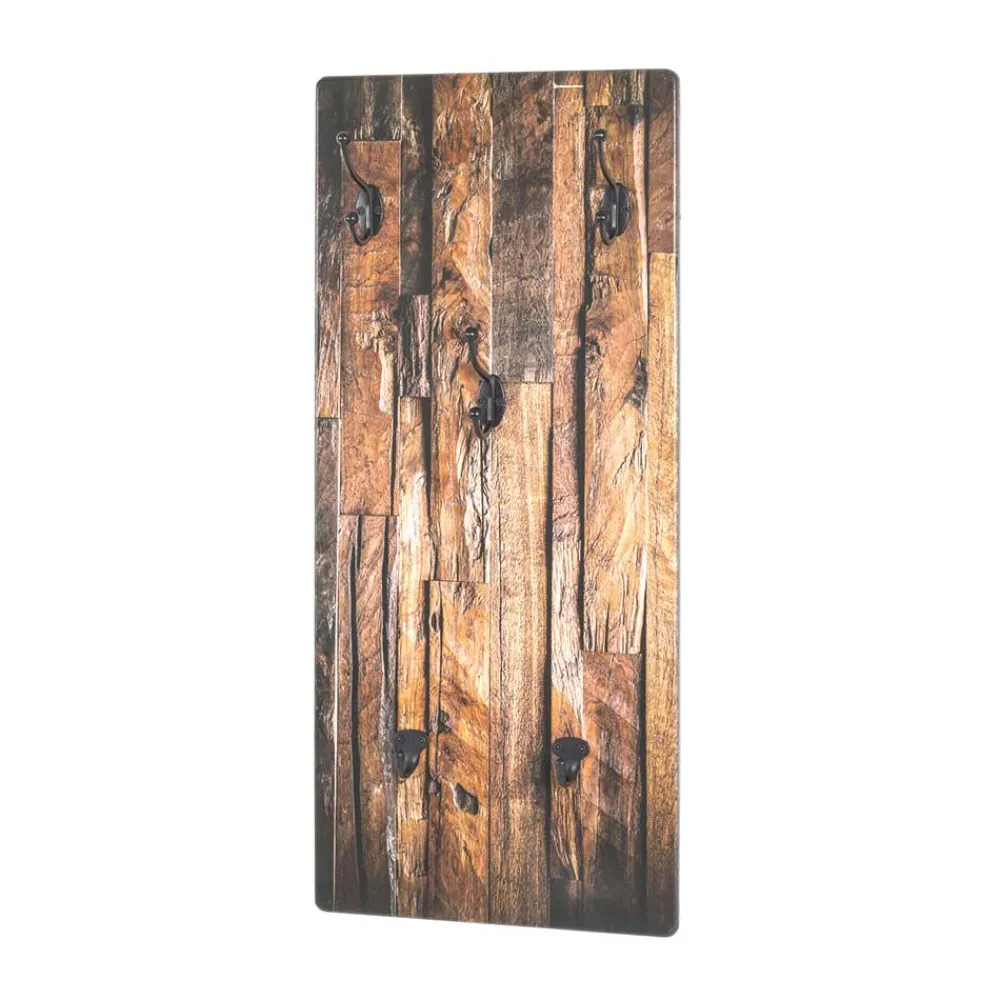 Wohnen Garderoben<Bedruckte Garderobe im Vintage Holz Dekor - Cuyano