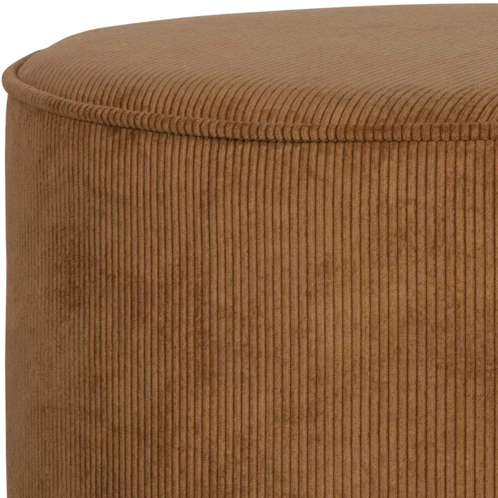 Wohnen Hocker<Beistellhocker aus Cord in Honigfarben - Sumatra