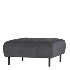 Wohnen Hocker<Beistellhocker in Dunkelgrau Samtbezug - Pingdong