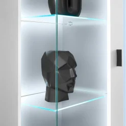 Wohnen Wohnwände<Beleuchtete Design TV Wohnwand in Weiß - Tirol (vierteilig)