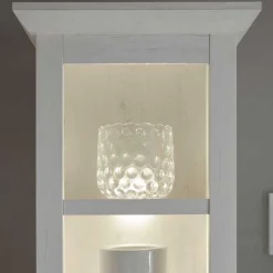 Wohnen Wohnwände<Beleuchtete Wohnwand Chelles im weißem Landhausstil (vierteilig)