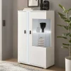 Wohnen Highboards|Vitrinen<Beleuchteter Vitrinenschrank 125 cm hoch - Tirol