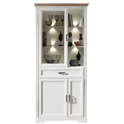 Wohnen Vitrinen<Beleuchteter Vitrinenschrank im Country Style - Sinolita
