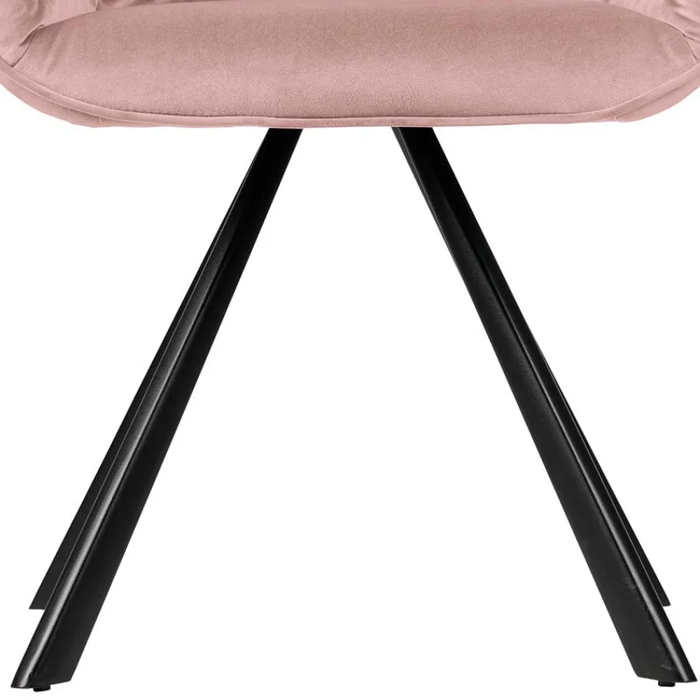 Wohnen Stühle<Bequemer Armlehnenstuhl in Rosa & Schwarz - Dadonia