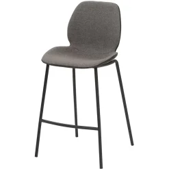 Wohnen Hocker<Bequemer Barstuhl in Anthrazit & Schwarz - Ambrogio