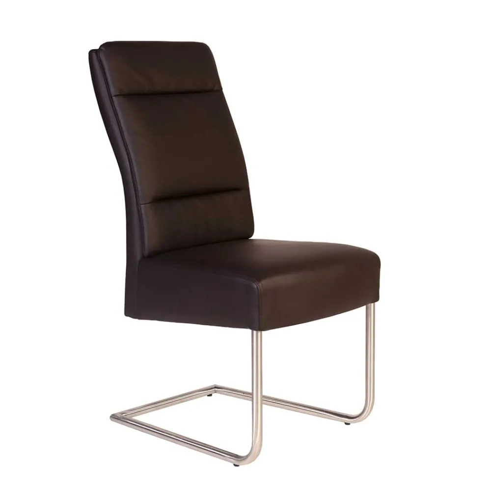 Wohnen Sessel|Stühle<Bequemer Polsterstuhl in Braun - Rick (2er Set)