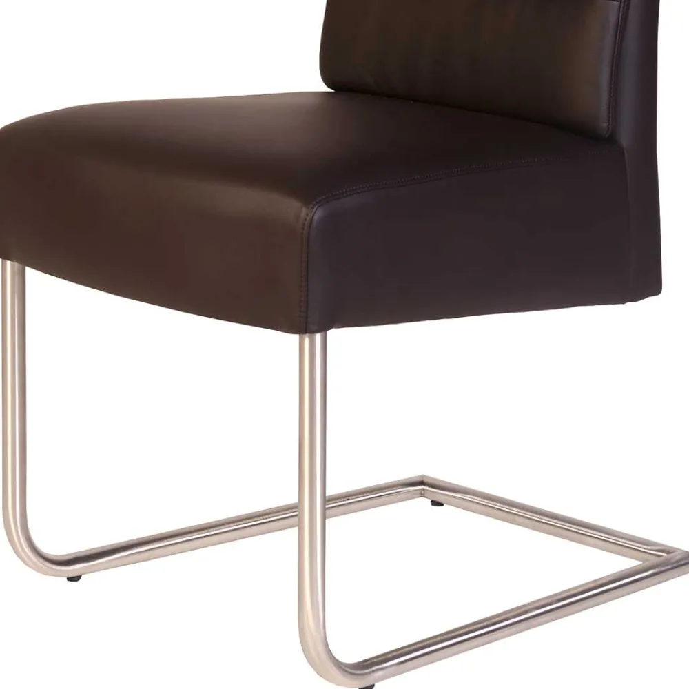 Wohnen Sessel|Stühle<Bequemer Polsterstuhl in Braun - Rick (2er Set)