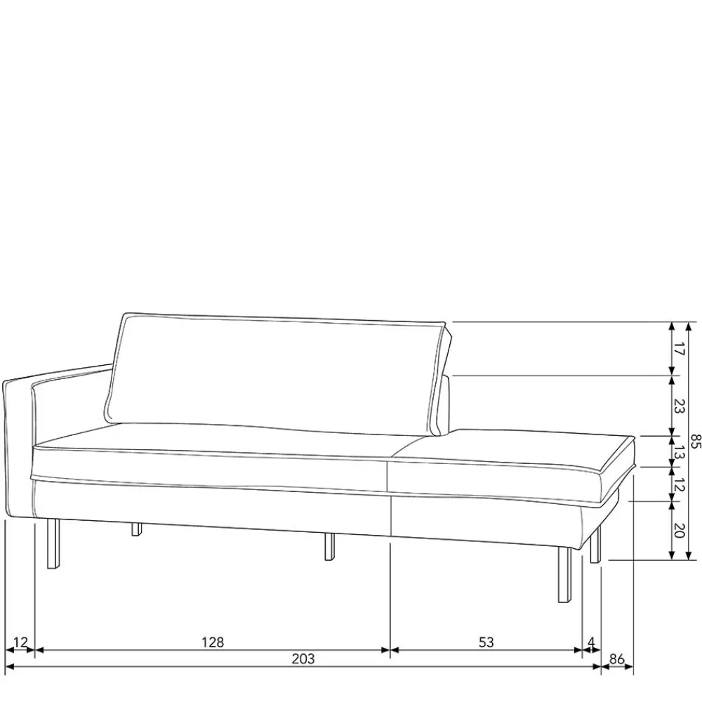 Wohnen Sofas<Bequemes Daybed mit Samt Nustra in Gelb