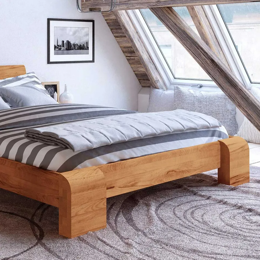 Wohnen Betten<Bett Alcarizora aus Kernbuche Massivholz