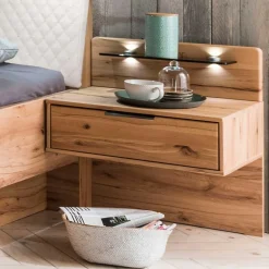 Wohnen Betten<Bett Anlage aus Kernbuche - Krofun (dreiteilig)