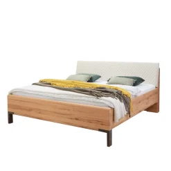 Wohnen Betten<Bett Anlage in Kernbuche & Beige - Krofun I (dreiteilig)