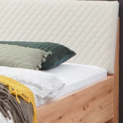 Wohnen Betten<Bett Anlage in Kernbuche & Beige - Krofun I (dreiteilig)