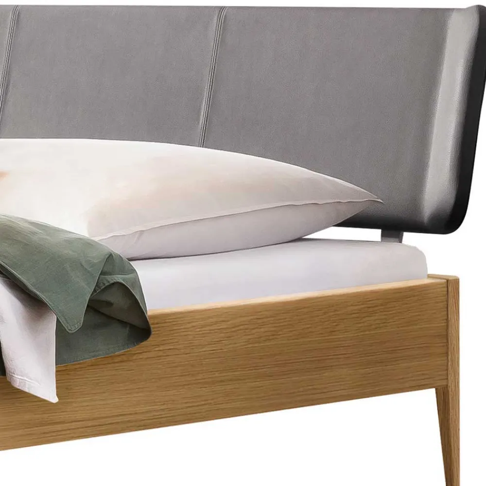 Wohnen Betten<Bett aus Massivholz Eiche Hell - Borna