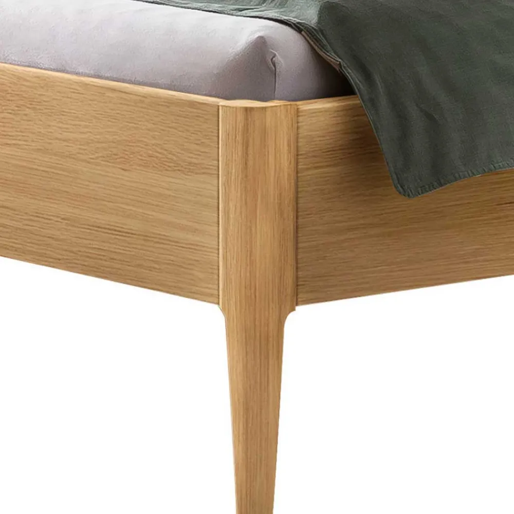 Wohnen Betten<Bett aus Massivholz Eiche Hell - Borna