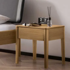 Wohnen Betten<Bett aus Massivholz Eiche Hell - Borna