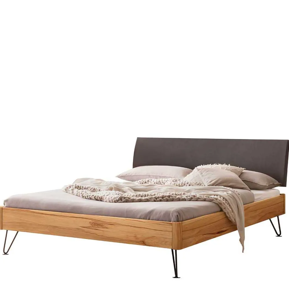 Wohnen Betten<Bett aus Massivholz Wildbuche geölt - Francais