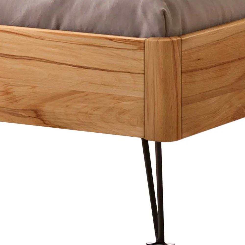 Wohnen Betten<Bett aus Massivholz Wildbuche geölt - Francais