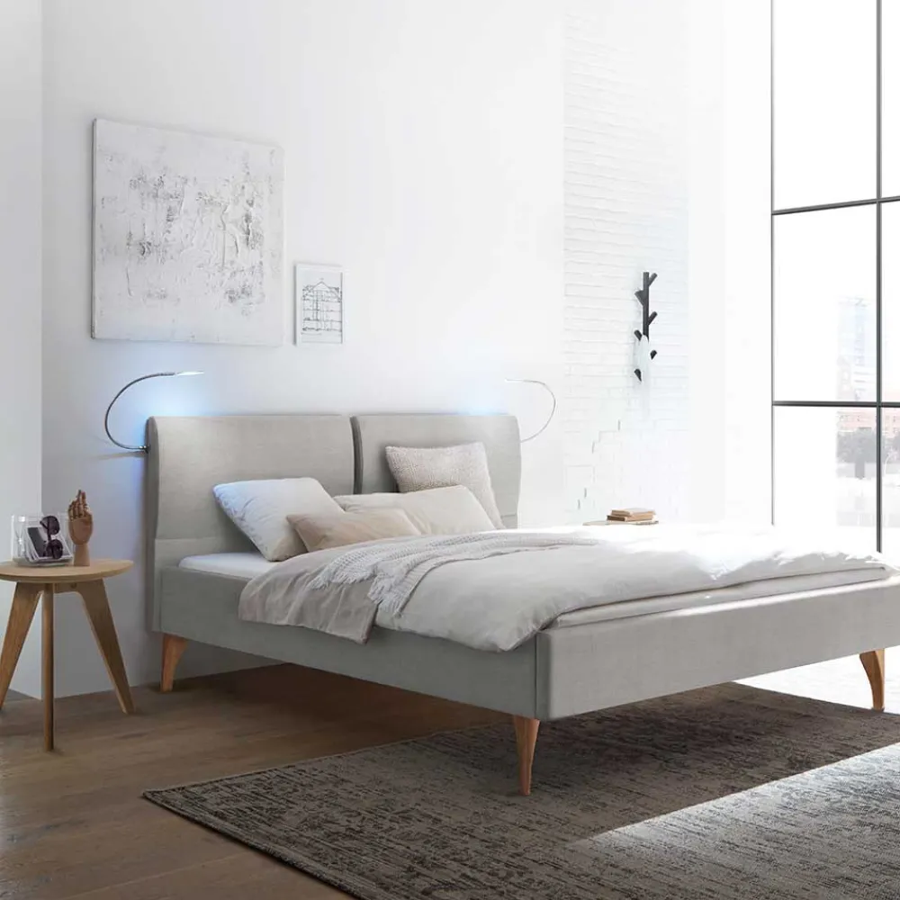 Wohnen Betten<Bett im Skandinavischen Stil in Grau - Zeilo
