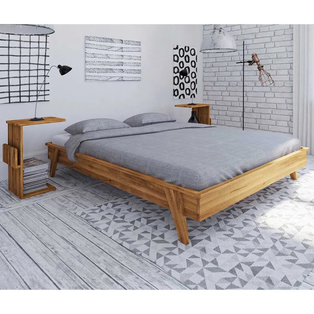 Wohnen Betten<Bett in Übergröße mit Nachttischen - Hardus (dreiteilig)