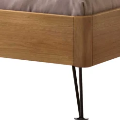 Wohnen Betten<Bett mit Kopfteil gepolstert Kunstleder Anthrazit - Catrizia