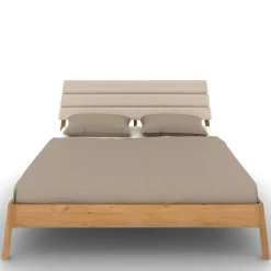 Wohnen Betten<Bett mit Nachtkonsolen aus Wildeiche - Grenadys (dreiteilig)