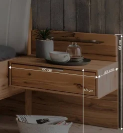 Wohnen Betten<Bettgestell & Nachtkommoden Set - Krofun (dreiteilig)