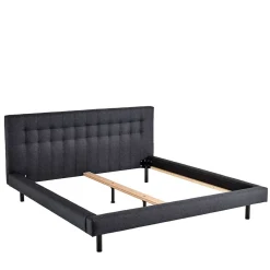 Wohnen Betten<Bettgestell in Dunkelgrau mit 140x200 Liegefläche - Vladin