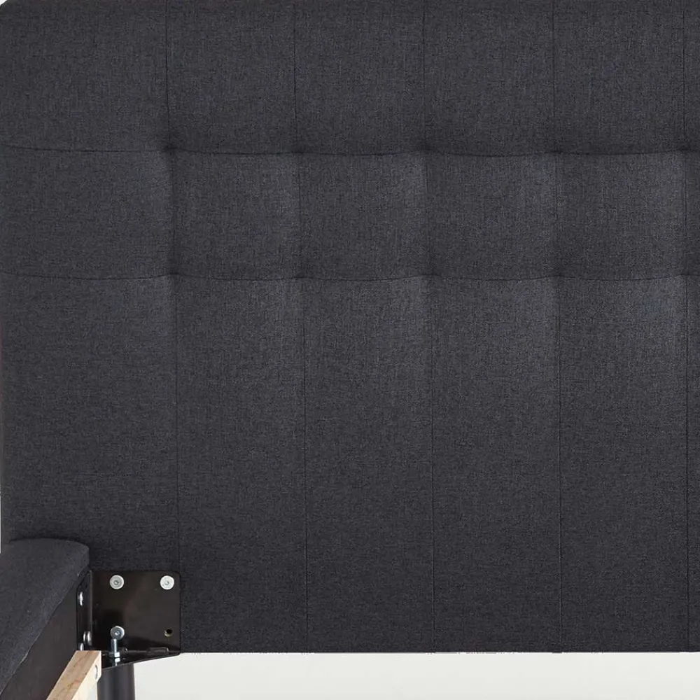 Wohnen Betten<Bettgestell in Dunkelgrau mit 140x200 Liegefläche - Vladin