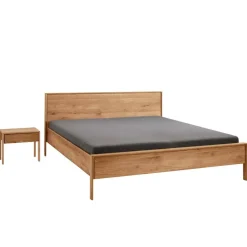 Wohnen Betten<Bettgestell und Nachtkommoden aus Holz - Waving (dreiteilig)