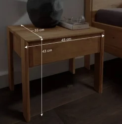Wohnen Betten<Bettgestell und Nachtkommoden aus Holz - Waving (dreiteilig)