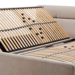 Wohnen Betten<Bettkasten Polsterbett in Beige & Eiche - Stroy