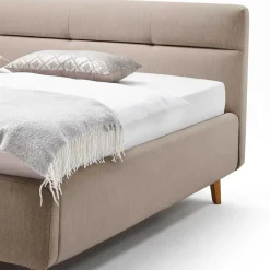 Wohnen Betten<Bettkasten Polsterbett in Beige & Eiche - Stroy
