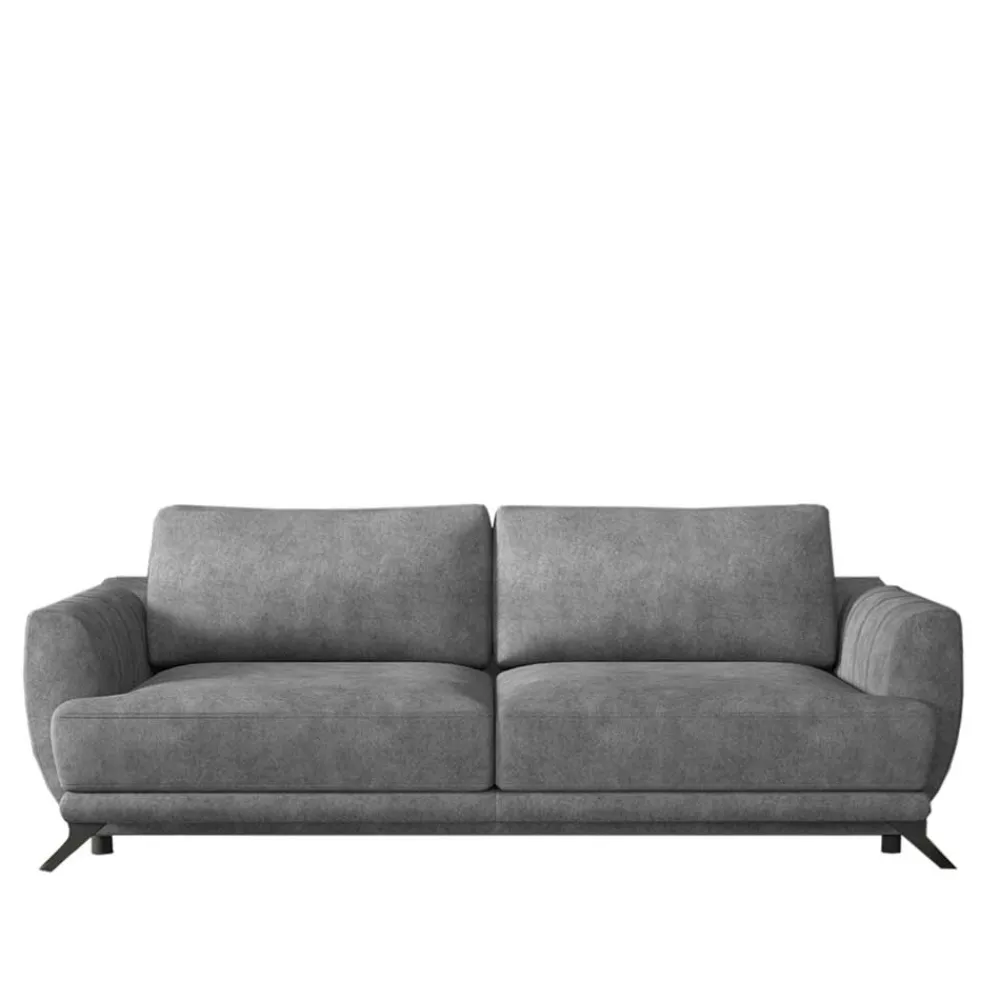 Wohnen Betten|Sofas<Bettsofa in Grau Stoff in Vintage Optik - Salcina