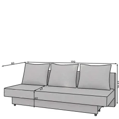 Wohnen Betten|Sofas<Bettsofa ohne Armlehnen in Braun - Tepico